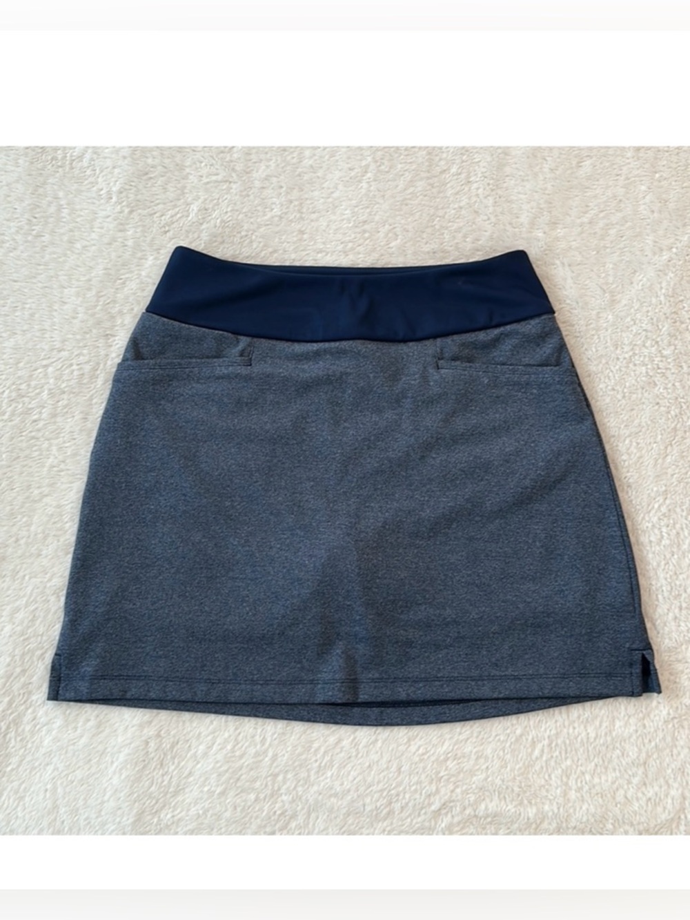 Adidas Women's Ultimate Knit Blue-Gray Heathered Golf Tennis Skort Size XS NWT
